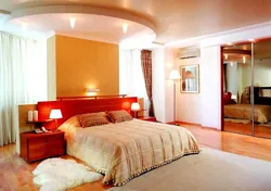 Suspended ceilings in the bedroom design photo