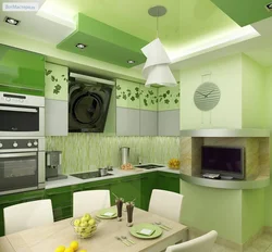 Modern kitchens in green tones photo