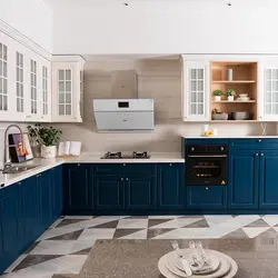 Blue kitchen design photo