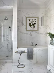 Marble bathroom interior