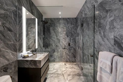 Marble bathroom interior