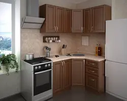Дизайн угловой мини кухни фото