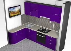 Corner mini kitchen design photo