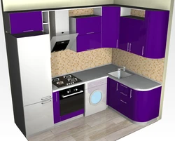 Дизайн угловой мини кухни фото