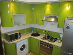 Corner mini kitchen design photo