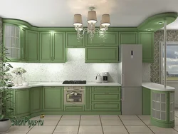 Kitchen pistachio in the interior photo