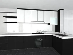 Кухня В Черно Белом Цвете Дизайн Фото