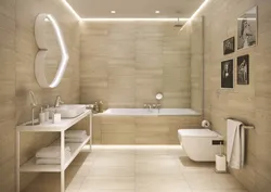 Wooden bathroom interior design photo