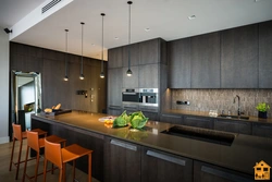 Kitchen design in a modern style photo in an apartment