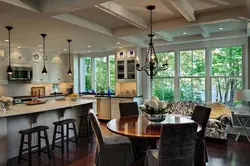 Sofa in the kitchen dining room photo