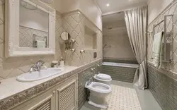 Классический интерьер ванной комнаты фото