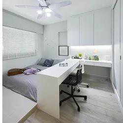 Table In The Bedroom For Working In A Modern Interior Photo