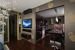 Photo Of A Combined Living Room And Kitchen