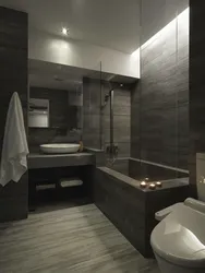 Dark bathroom and toilet design