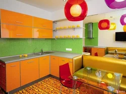 Orange style kitchen photo