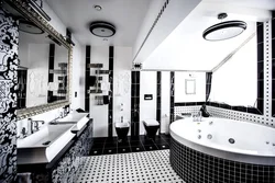 Ванна комната в черном цвете фото