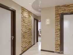 Hallway decorative stone design photo