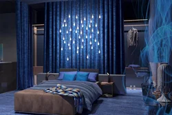 Спальни в синем цвете фото