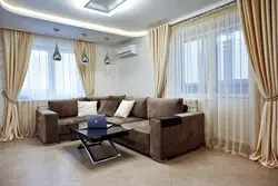 Living Room Interior With 2 Windows