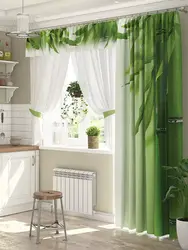 What kind of curtains can be used in the kitchen photo