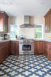 Photo of tiled kitchen floor