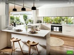 Kitchen with island photo in the interior
