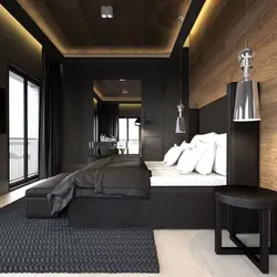 Bedroom design in dark colors