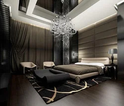 Bedroom design in dark colors