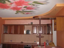 Suspended ceilings in the kitchen photo in a modern style