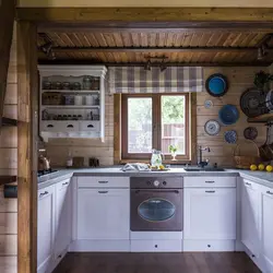 Kitchens in a garden house photo