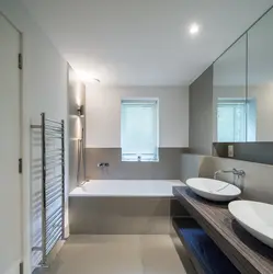 Design of a bathroom with a window in the house