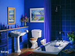 Темно Синяя Ванная Комната Фото