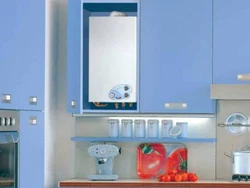 How to disguise a gas boiler in the kitchen photo