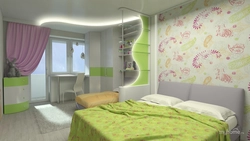 Дизайн спальни совмещенной с детской в одной комнате