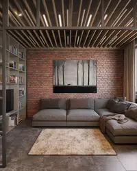 Living room loft interior design photo