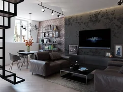 Living room loft interior design photo