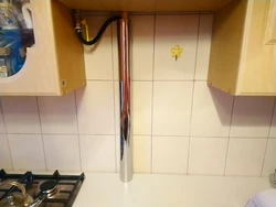 Hidden pipes in the kitchen photo