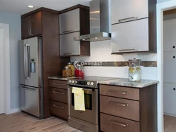 Built-in kitchen design small photo