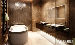 Дизайн коричневой ванной фото