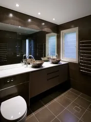 Дизайн коричневой ванной фото
