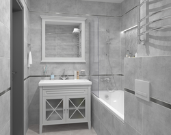 Light gray bathroom tiles photo