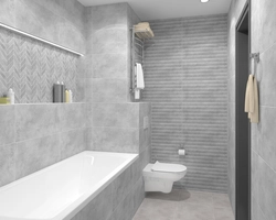 Light gray bathroom tiles photo