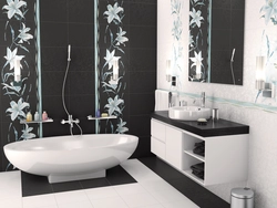 Interior tiles in the bathroom photo design