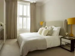 Bedroom interior in beige style photo