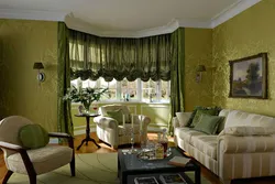 Интерьер гостиной в оливковых тонах фото