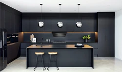 Black kitchens photo color combination