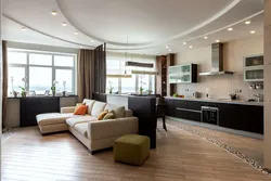 Kitchen Living Room Design In Modern Style 40 Sq M Photo