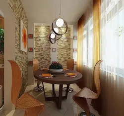 Дизайн стены возле стола на кухне фото
