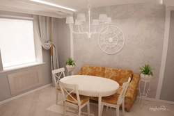Wall Design Near The Table In The Kitchen Photo