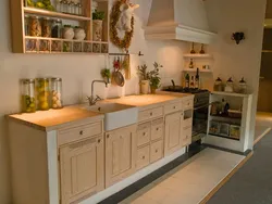 Kitchen Without Upper Cabinets Straight Design